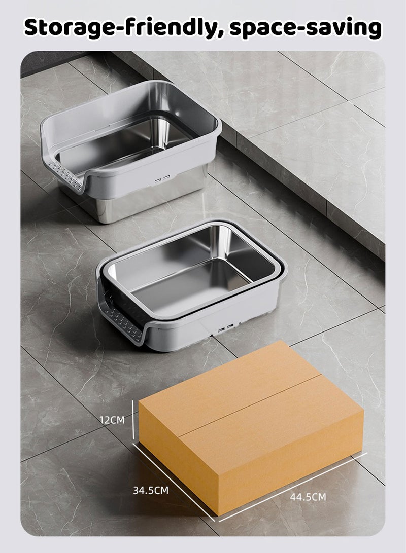 Kidle Stainless Steel Cat Litter Box Cat Metal Tray Anti Splashing and Easy Clean - Image 3